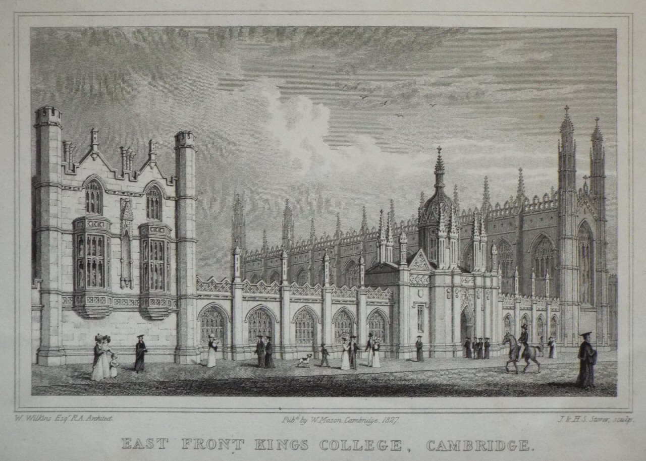Print - East Front Kings College, Cambridge. - Storer